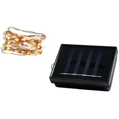 Guirlande électrique solaire 100 microLED 7,4m d'éclairage blanc chaud-Gifi Hot