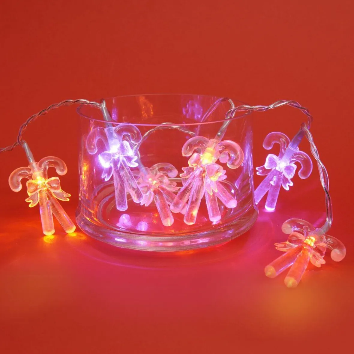 Guirlande électrique sucres orges multicolores 1 m-Gifi Hot