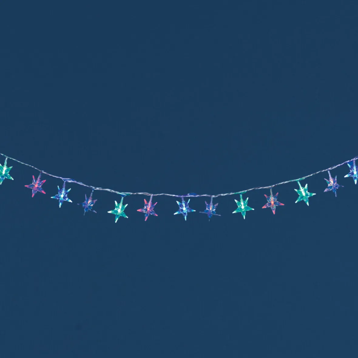 Guirlande électrique étoile multicolore clignotante 4,7 m-Gifi Outlet
