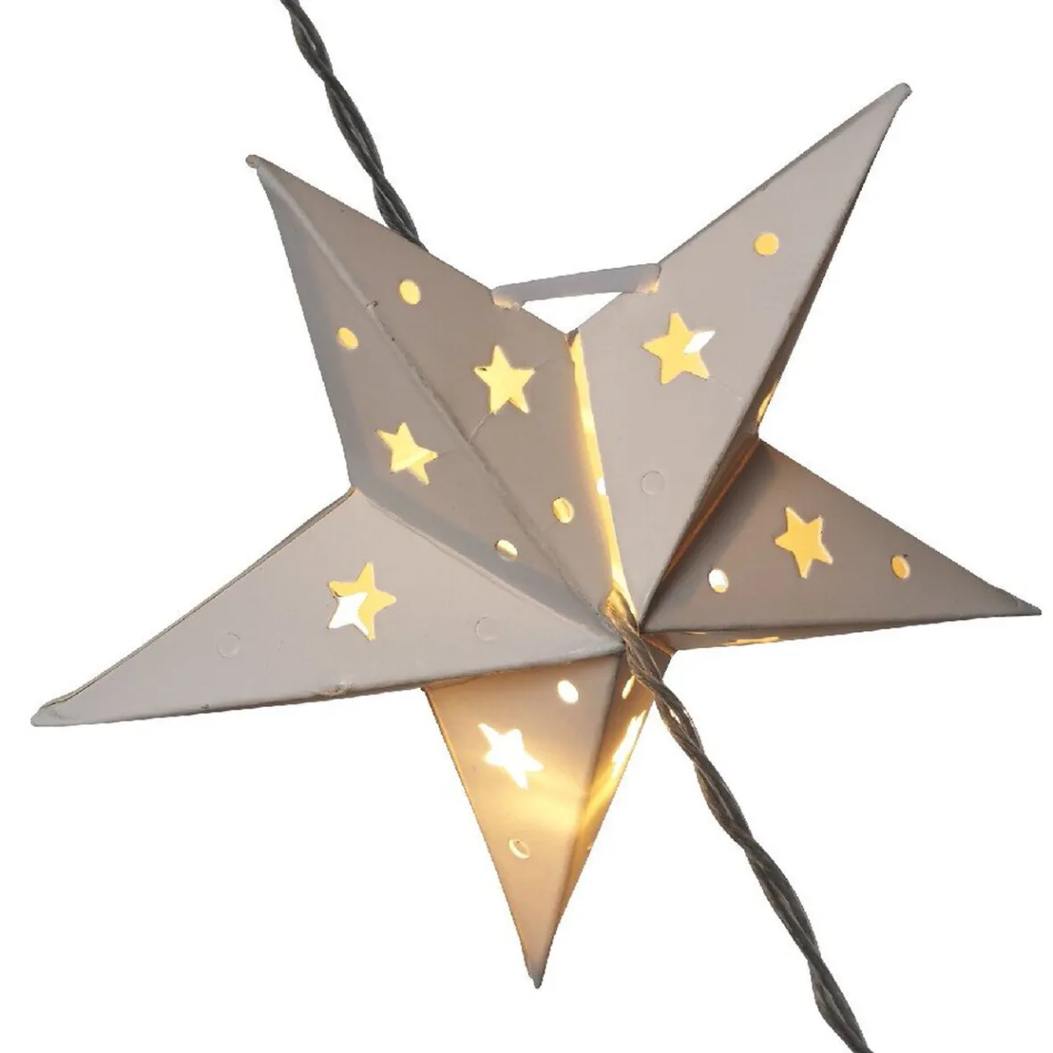 Guirlande électrique étoiles blanches fixes 1,2 m-Gifi Clearance