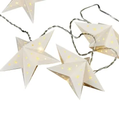 Guirlande électrique étoiles blanches fixes 1,2 m-Gifi Clearance