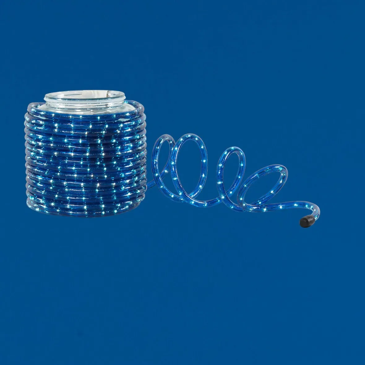 Guirlande électrique tube bleu clignotant 12 m-Gifi New