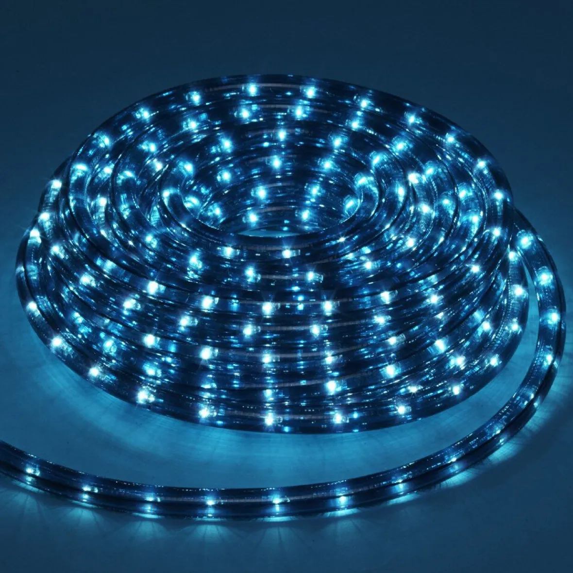 Guirlande électrique tube bleu clignotant 12 m-Gifi Clearance