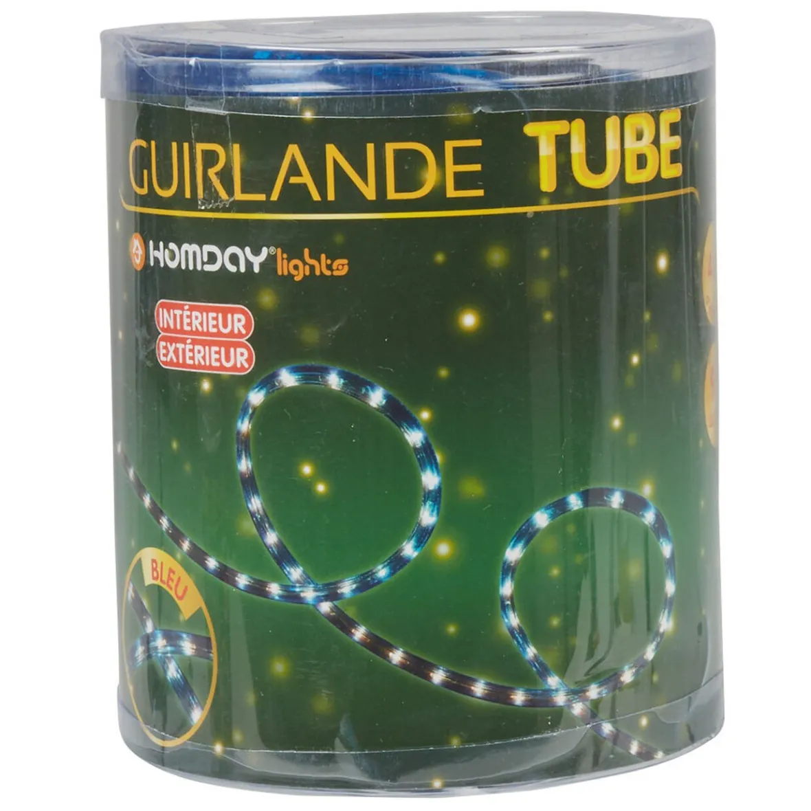 Guirlande électrique tube bleu fixe 4 m-Gifi