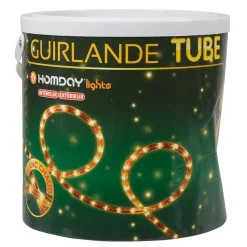 Guirlande électrique tube blanc chaud clignotant 24 m-Gifi