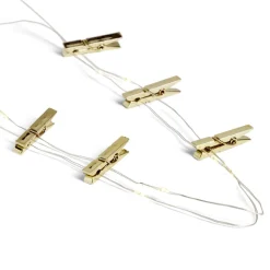 Guirlande LED à pinces 280cm plastique doré-Gifi Clearance