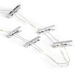 Guirlande LED à pinces 280cm plastique argenté-Gifi Outlet
