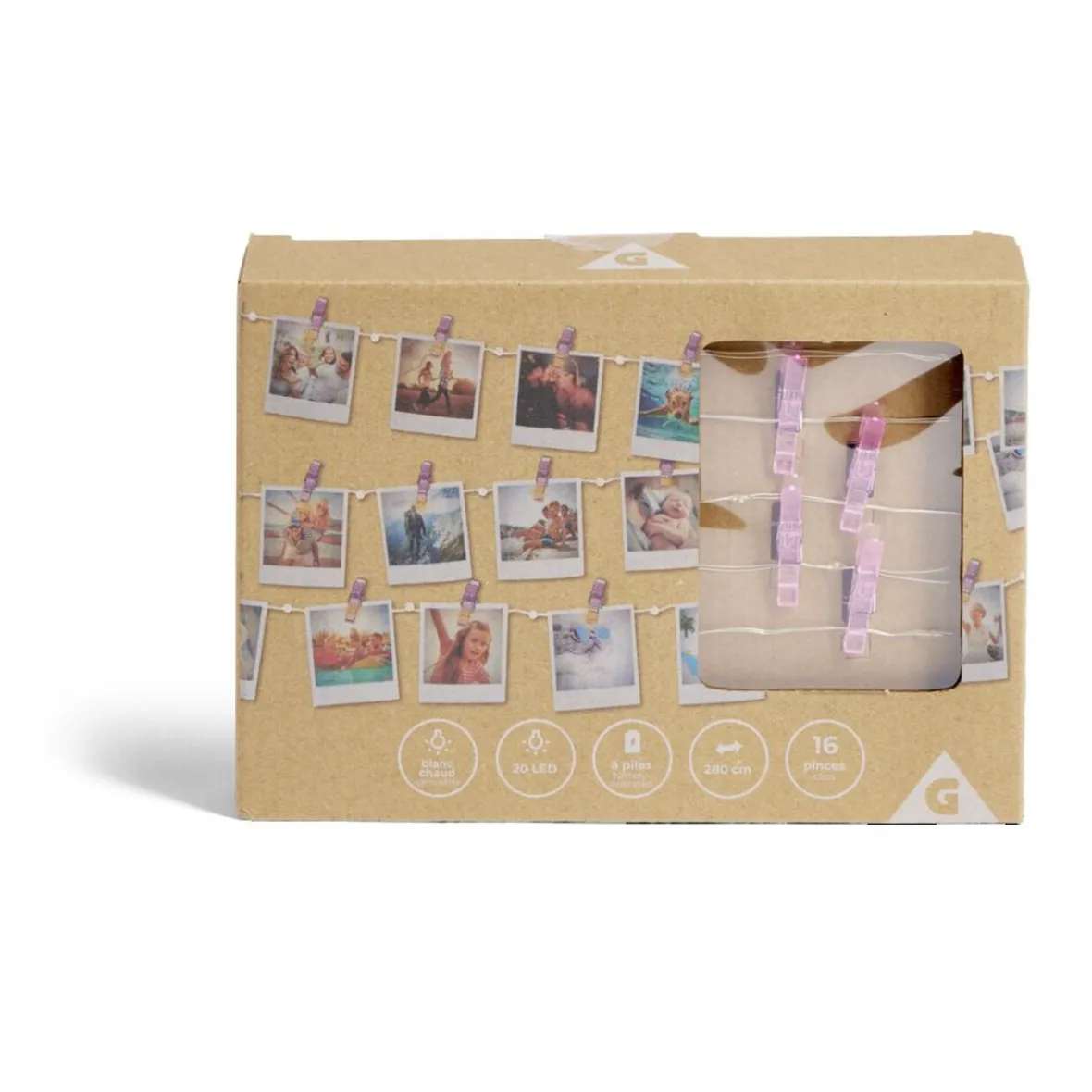 Guirlande LED à pinces 280cm plastique rose gold-Gifi Online