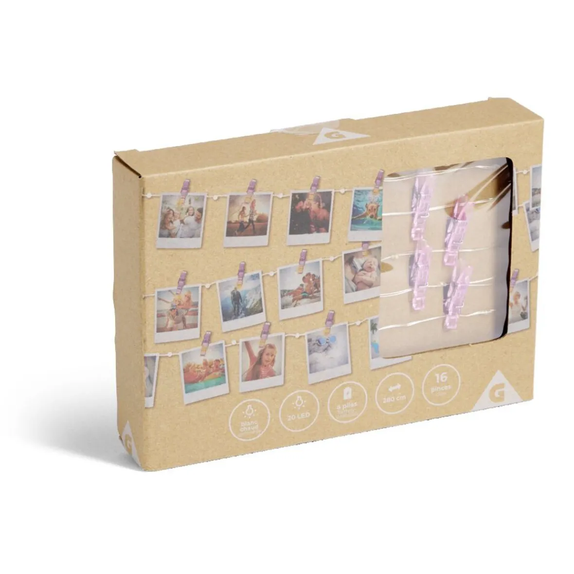 Guirlande LED à pinces 280cm plastique rose gold-Gifi Online