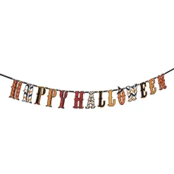 Guirlande lettre feutrine Happy Halloween rouge orange noir 1,60 m-Gifi Online