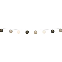 Guirlande lumineuse 10 boules beige noir marron L165cm-Gifi New