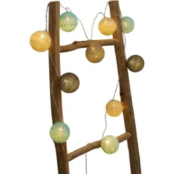 Guirlande lumineuse 10 boules beige noir bleu L165cm-Gifi Online