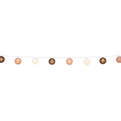 Guirlande lumineuse 10 boules beige marron orange L165cm-Gifi Best