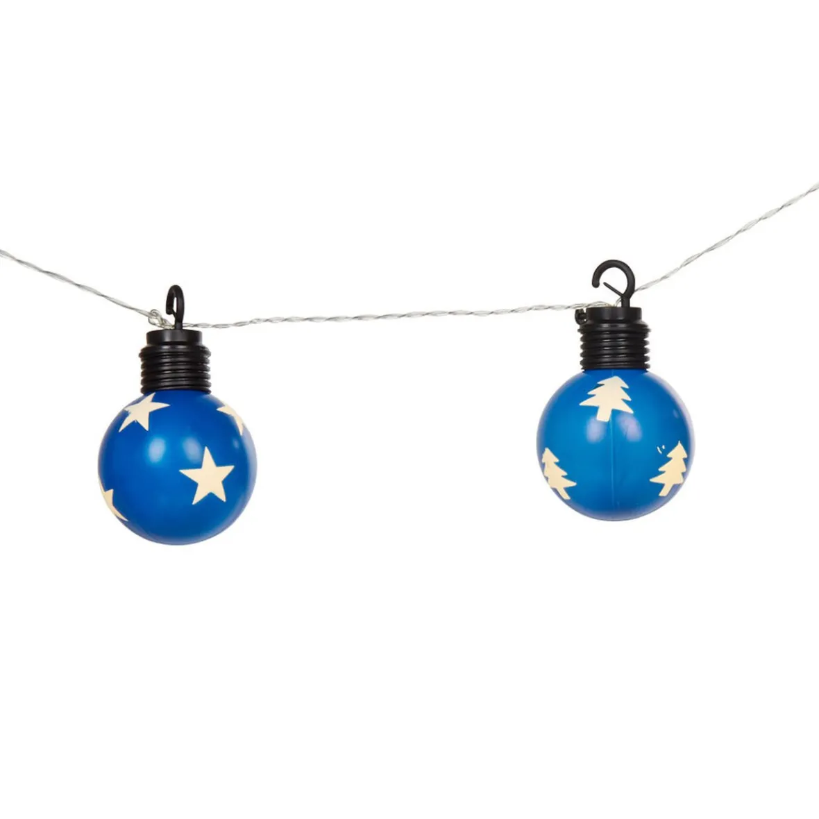 Guirlande lumineuse boules bleues motifs étoiles L. 2,25 m-Gifi Sale