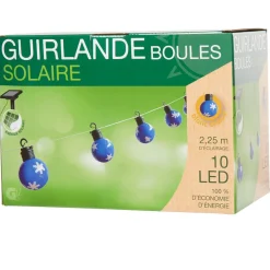 Guirlande lumineuse boules bleues motifs étoiles L. 2,25 m-Gifi Sale