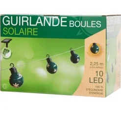 Guirlande lumineuse boules vertes motifs étoiles L. 2,25 m-Gifi Sale