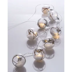 Guirlande lumineuse boules fantaisie intérieur 8 LED-Gifi Outlet