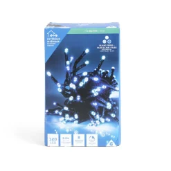 Guirlande lumineuse extérieure 120LED blanc froid/bleu clair/bleu 11,9m-Gifi