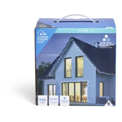 Guirlande lumineuse extérieure 600LED blanc froid/bleu clair/bleu 45m-Gifi Online