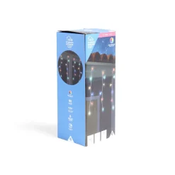 Guirlande lumineuse extérieure bordure de toit 90LED multicolores 2,8m-Gifi Hot