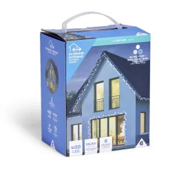 Guirlande lumineuse extérieure 400LED blanc froid/bleu clair/bleu 29,9m-Gifi Online