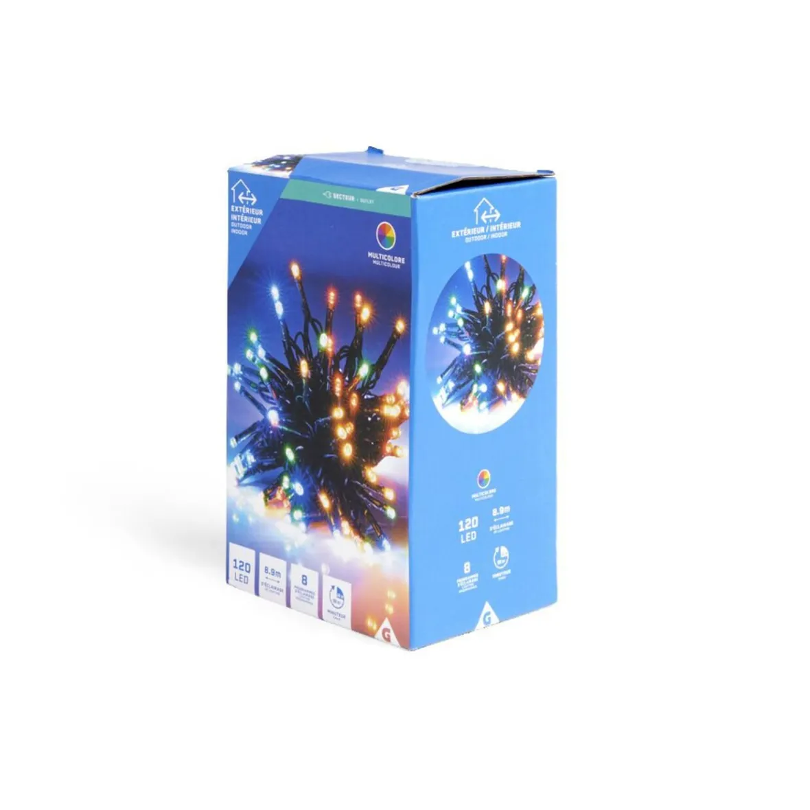Guirlande lumineuse extérieur 120LED multicolores 8,9m-Gifi Clearance