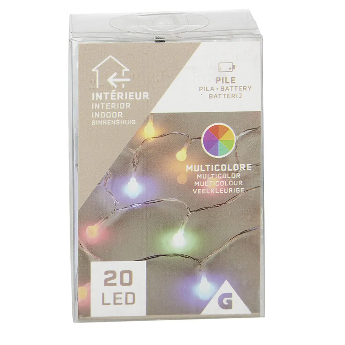 Guirlande lumineuse intérieur 20 LED multicolore-Gifi Hot