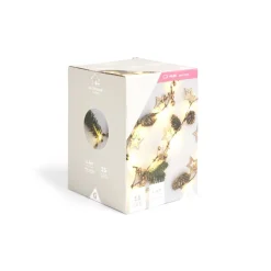 Guirlande Lumineuse intérieure pomme de pin et sapin 15LED 1,4m-Gifi New