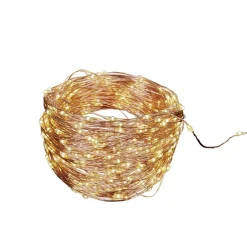 Guirlande lumineuse solaire 400 microled blanc chaud 20 m-Gifi