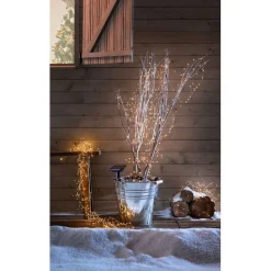 Guirlande lumineuse solaire 400 microled blanc chaud 20 m-Gifi