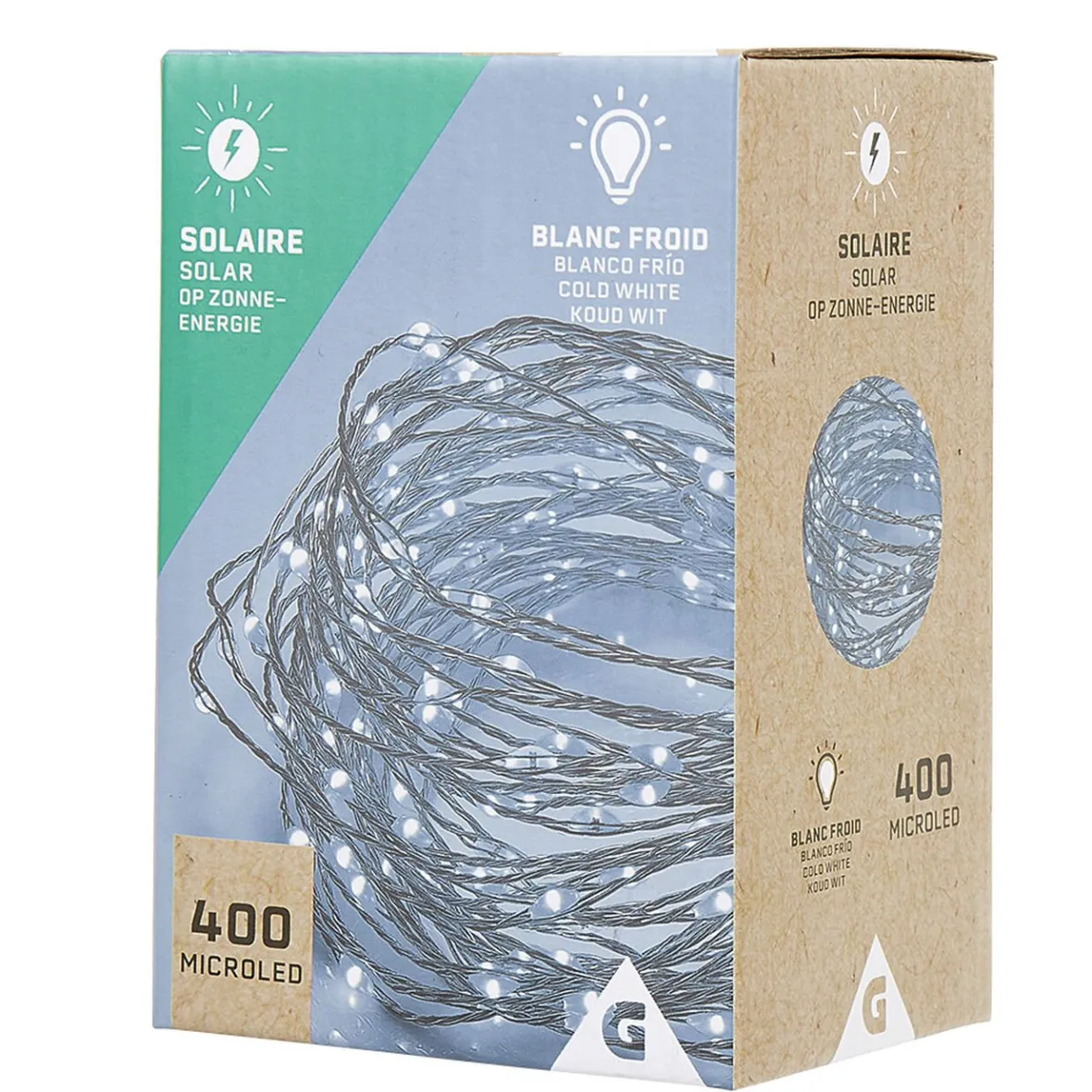 Guirlande lumineuse Solaire 400 microled Blanc froid 20 m-Gifi Best