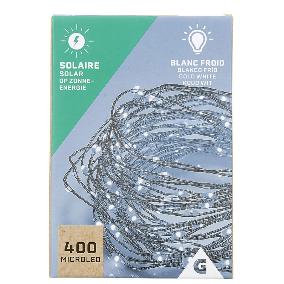 Guirlande lumineuse Solaire 400 microled Blanc froid 20 m-Gifi Best