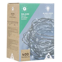Guirlande lumineuse Solaire 400 microled Blanc froid 20 m-Gifi Best