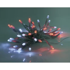 Guirlande lumineuse solaire 50LED rouge et blanc froid 4,9m-Gifi Best