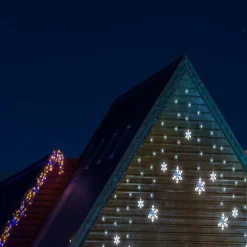 Guirlande lumineuse solaire bordure toit flocon 161LED blanc froid 3m-Gifi Sale