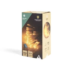 Guirlande lumineuse solaire 200LED blanc chaud 19,9m-Gifi Discount