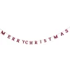 Guirlande Merry Christmas feutrine rouge 2m-Gifi Online