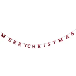 Guirlande Merry Christmas feutrine rouge 2m-Gifi Online