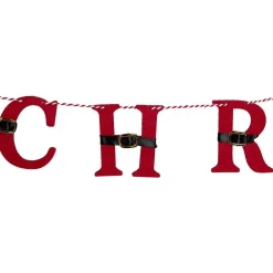 Guirlande Merry Christmas feutrine rouge 2m-Gifi Online