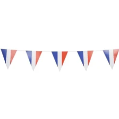 Guirlande papier bleu blanc rouge Happy Party drapeau France 3m-Gifi Sale