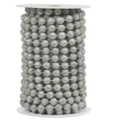 Guirlande perles argent pailleté 5 m-Gifi Online