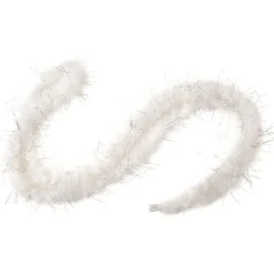 Guirlande plumes blanches fil argenté 1,8 m-Gifi Clearance