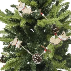 Guirlande pommes de pin renards Noël beige rouge L. 1,2 m-Gifi Clearance