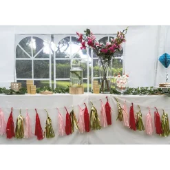 Guirlande pompon en papier jaune et blanc-Gifi Best