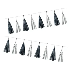 Guirlande pompon papier gris et noir 4,2 m-Gifi New