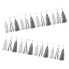Guirlande pompon papier gris clair et foncé 4,2 m-Gifi