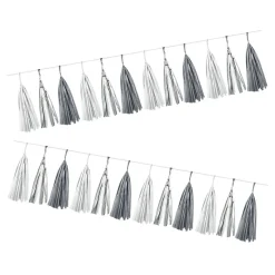 Guirlande pompon papier gris clair et foncé 4,2 m-Gifi