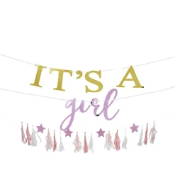 Guirlande révélation fille It's a girl sur 3 rangées-Gifi Clearance