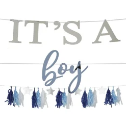 Guirlande révélation garçon It's a boy sur 3 rangées-Gifi Hot