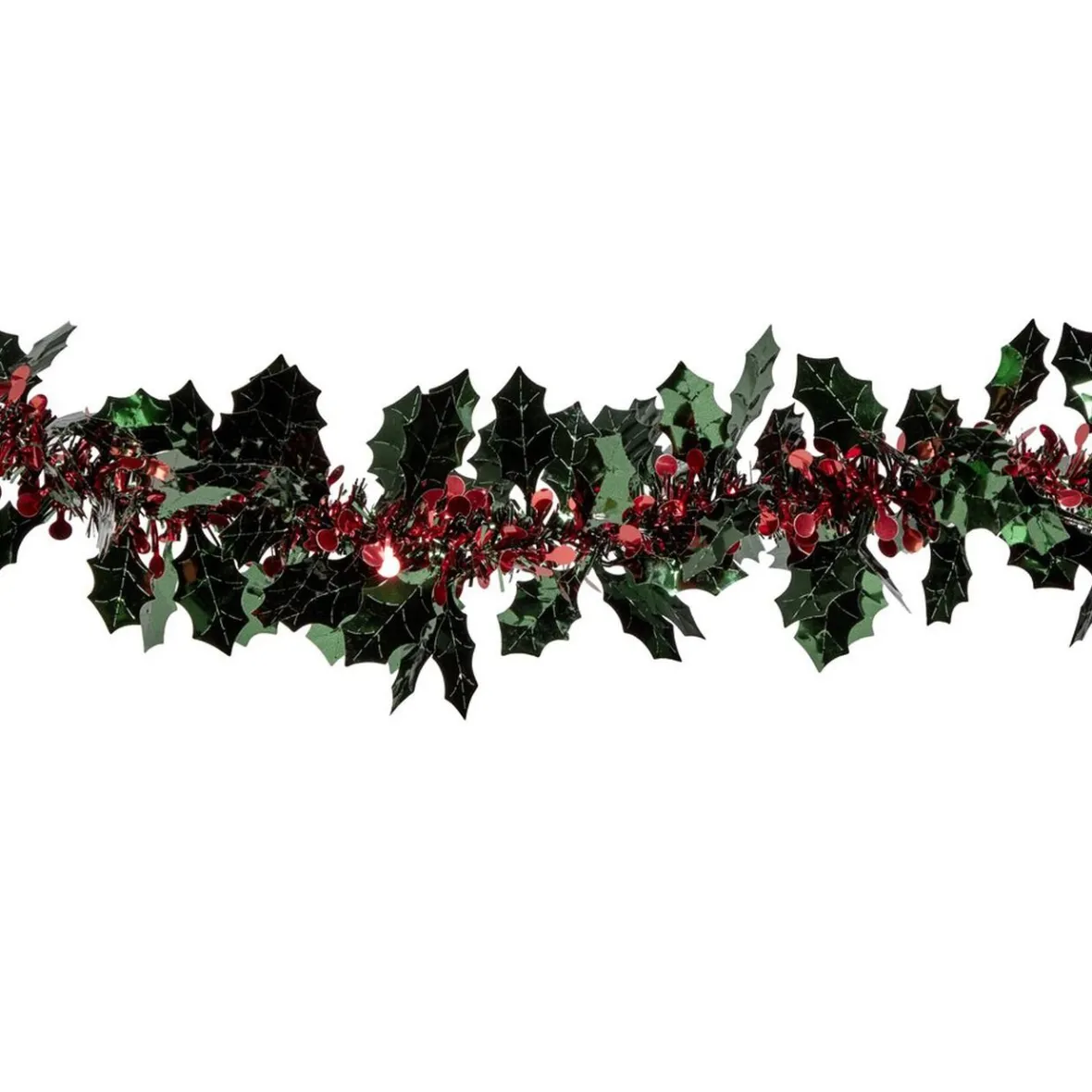 Guirlande scintillante houx vert et rouge 2m-Gifi Hot